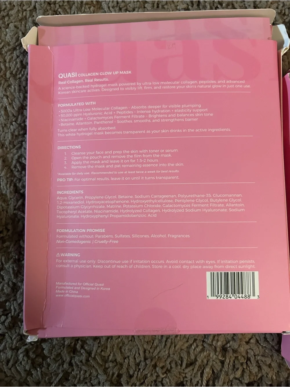 Collagen Glow Up & Chest Mask Set - Pink Hydrating Treatment